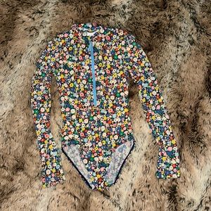 Flower One Piece long Sleeve Boden Swimsuit